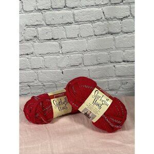 Premier Starbella Flash ruffle mesh yarn Pink Topaz  lot of 2 (33 yds ea)